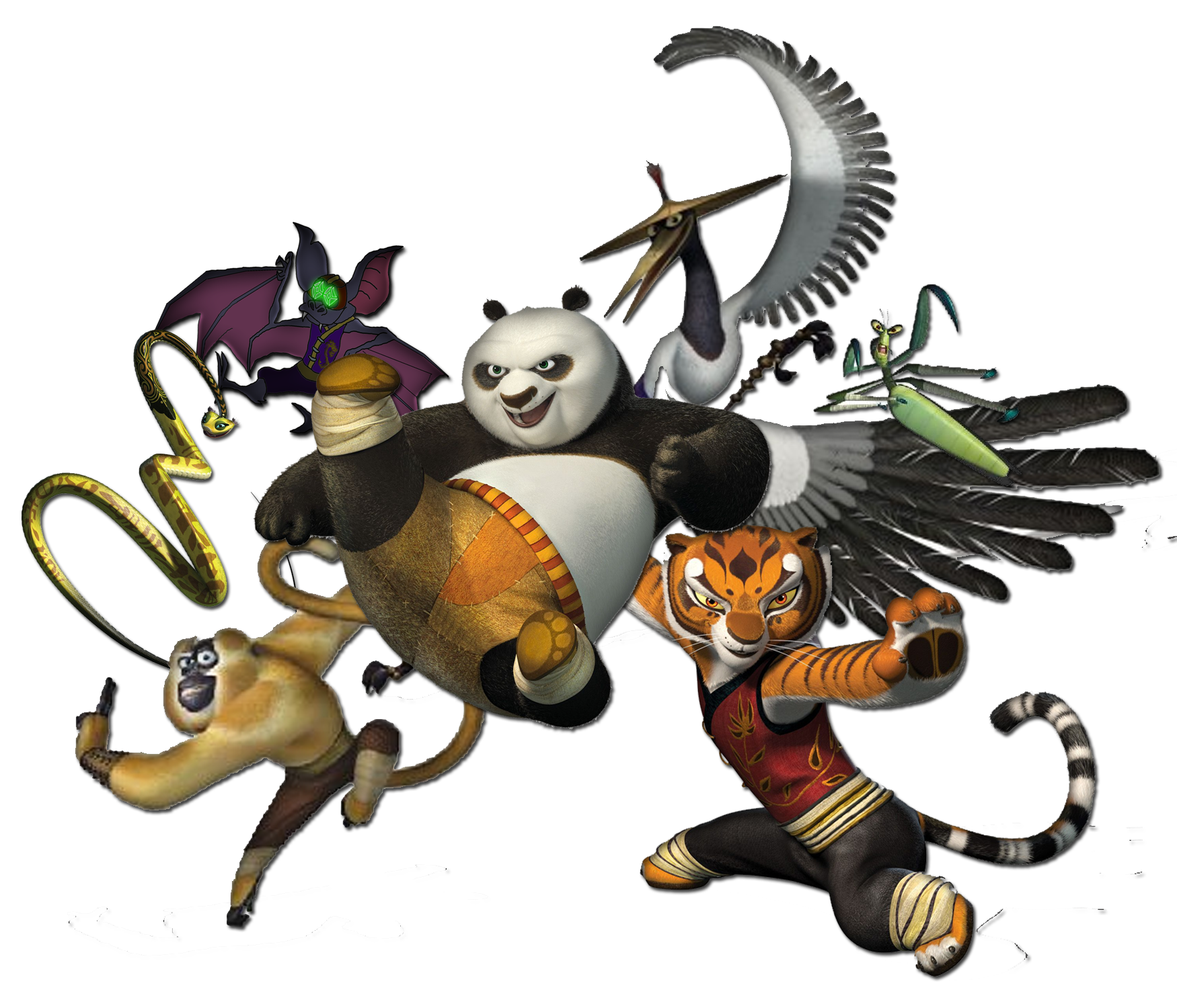 Download Kung Fu Panda Characters Png HQ PNG Image | FreePNGImg
