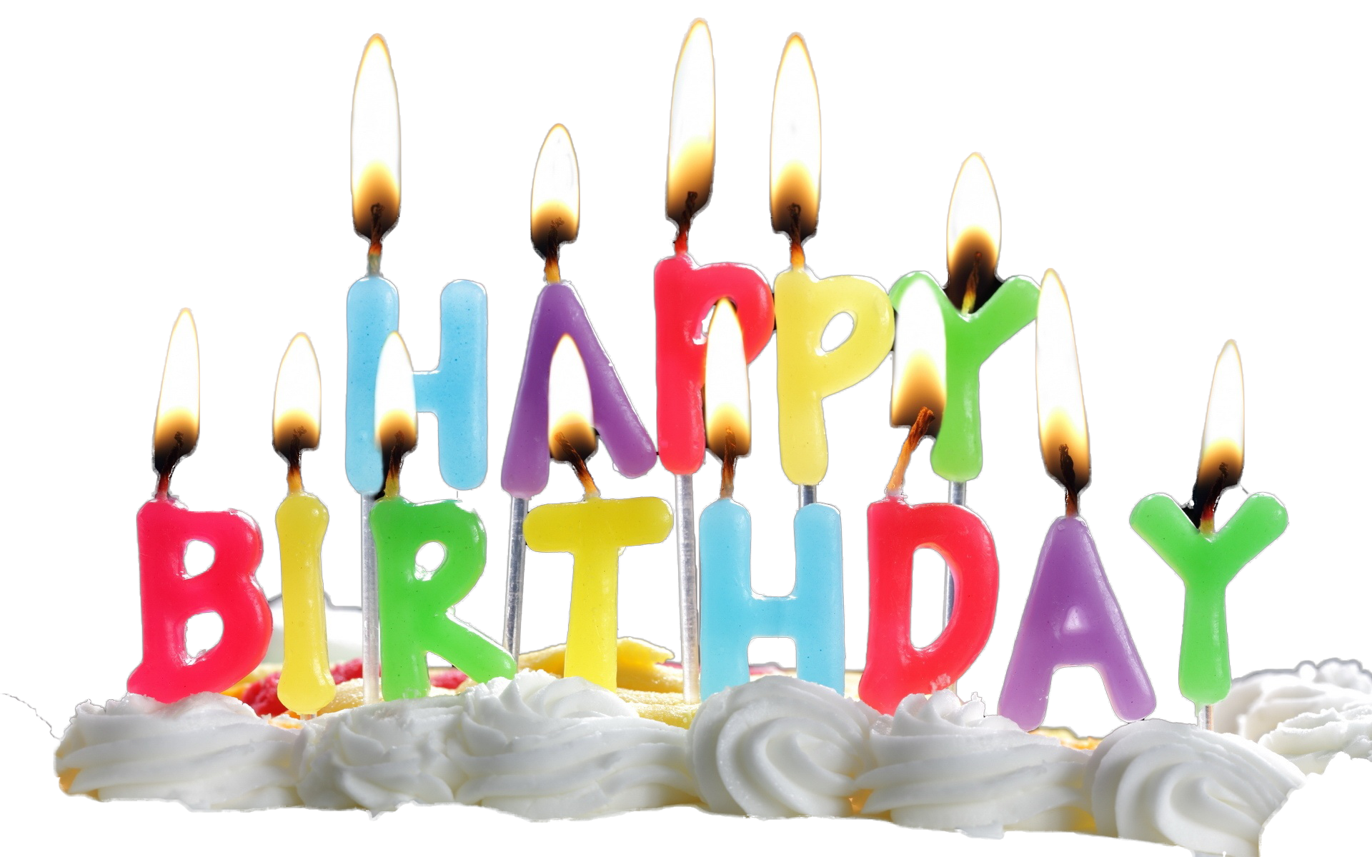 Birthday Candles Transparent PNG Image
