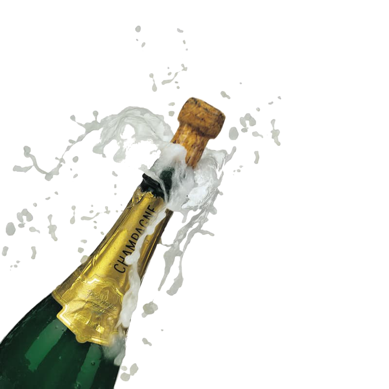 Champagne Popping Transparent Picture PNG Image