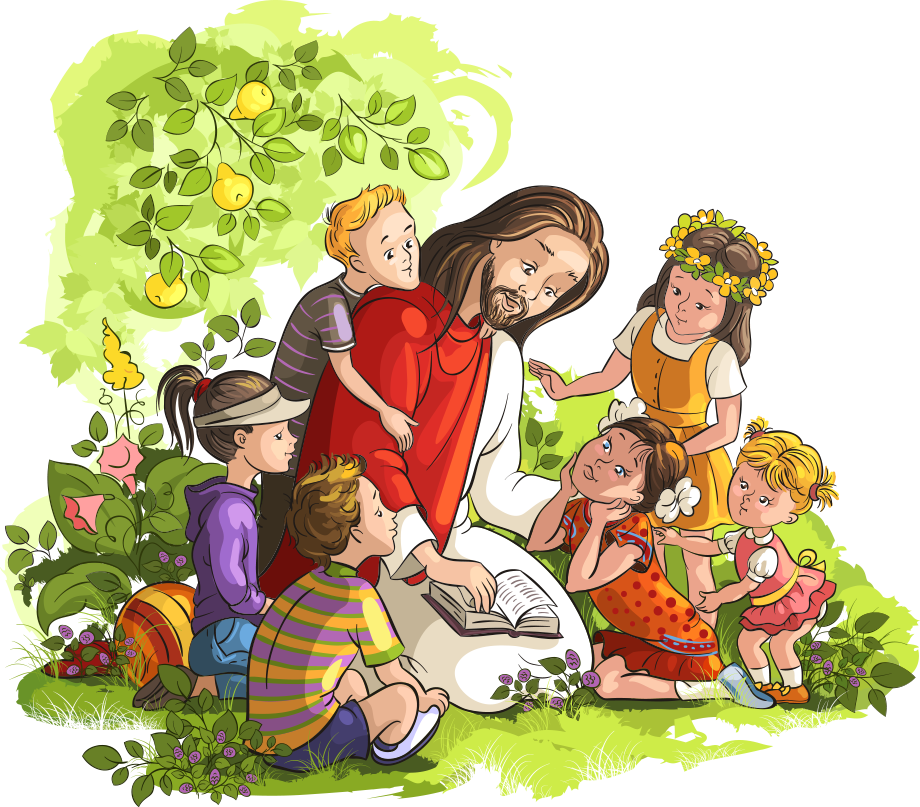 And Bible Read Illustration Jesus Vector Child PNG Image
