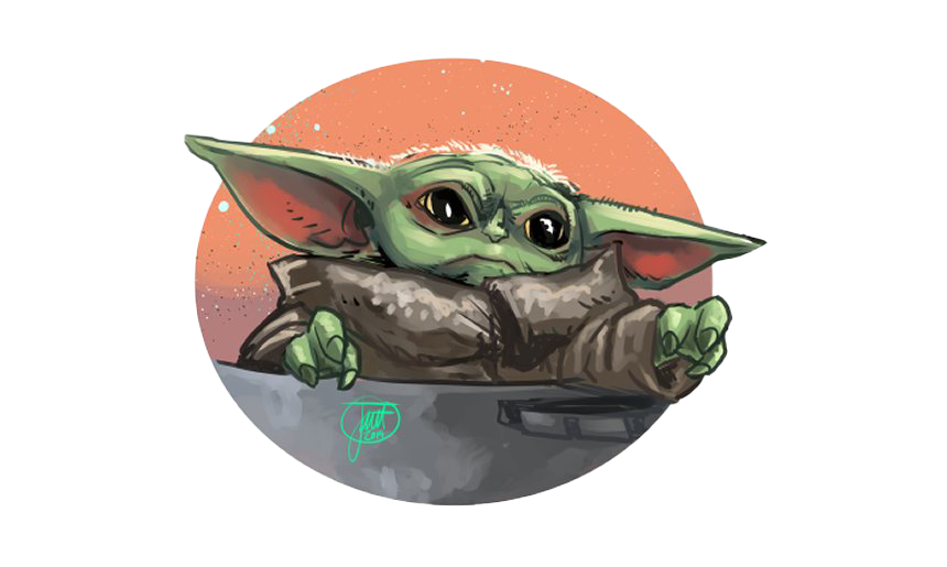 Baby Cute Star Wars Yoda PNG Image