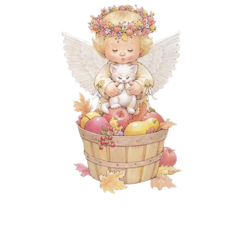 Cute Angel Illustration Babes Kitten Holly With PNG Image