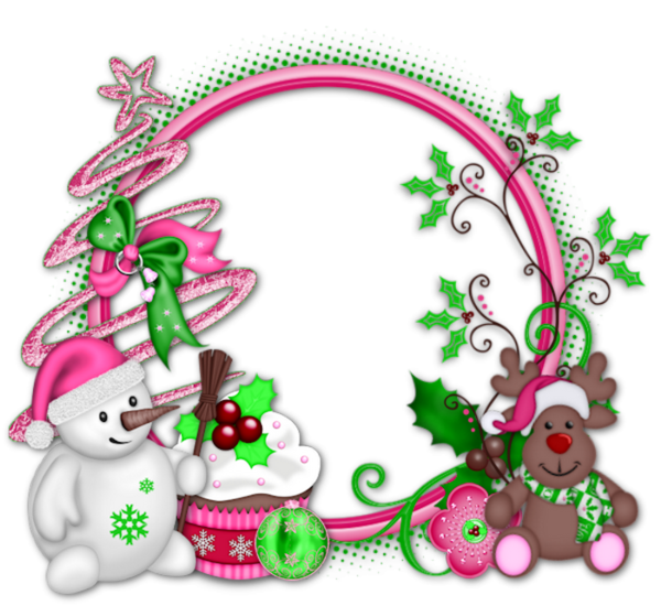 Pink Snowman Elk Frame Animation Cartoon Film PNG Image