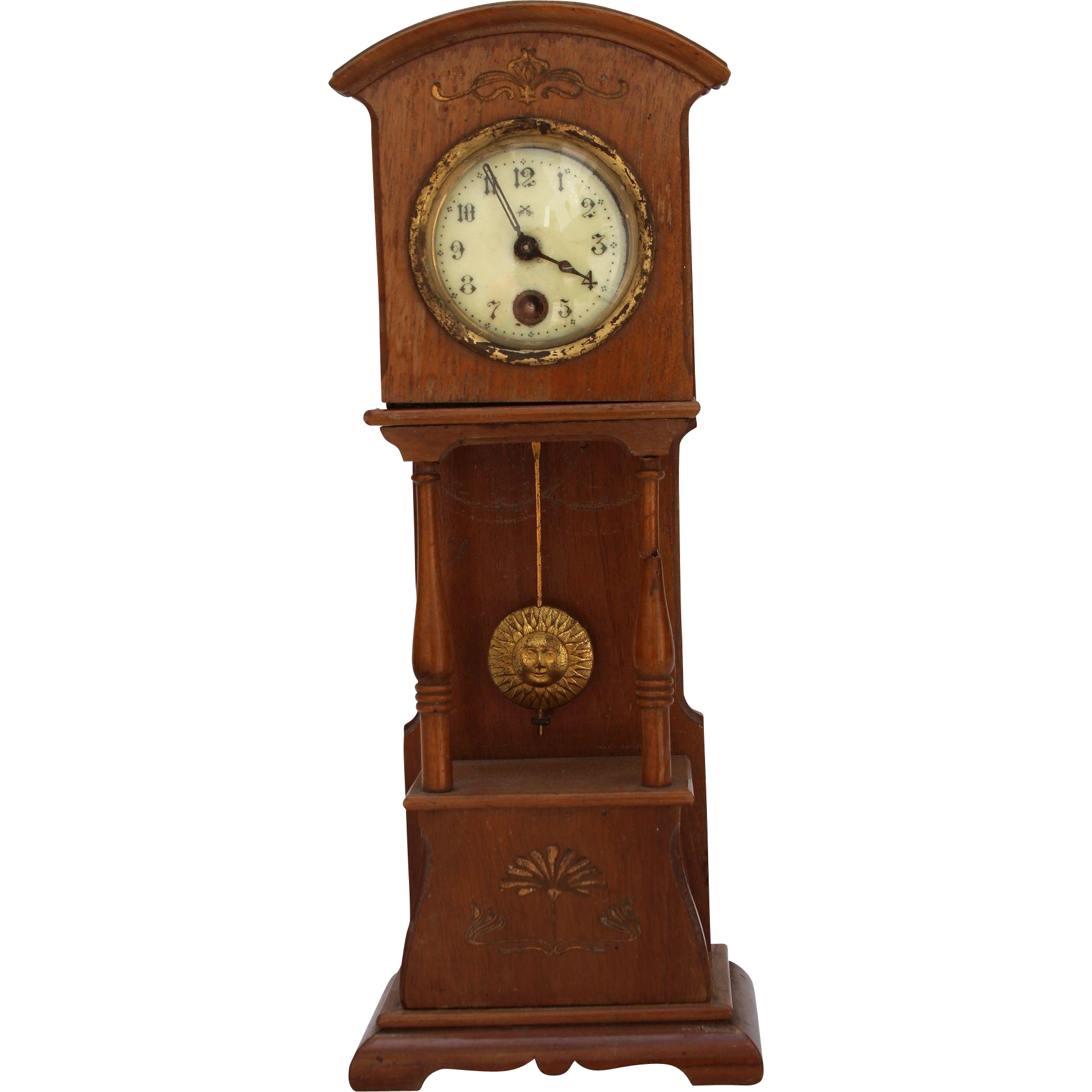 Antique Pendulum Clock Free Clipart HD PNG Image