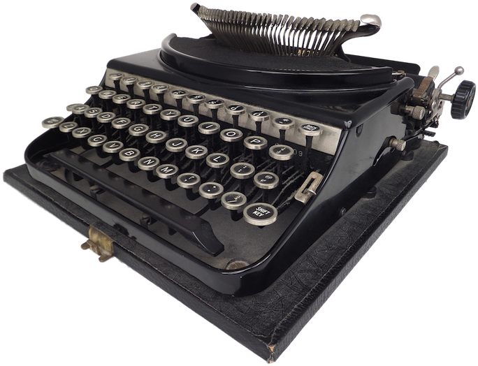 Antique Portable Typewriter Free Clipart HD PNG Image