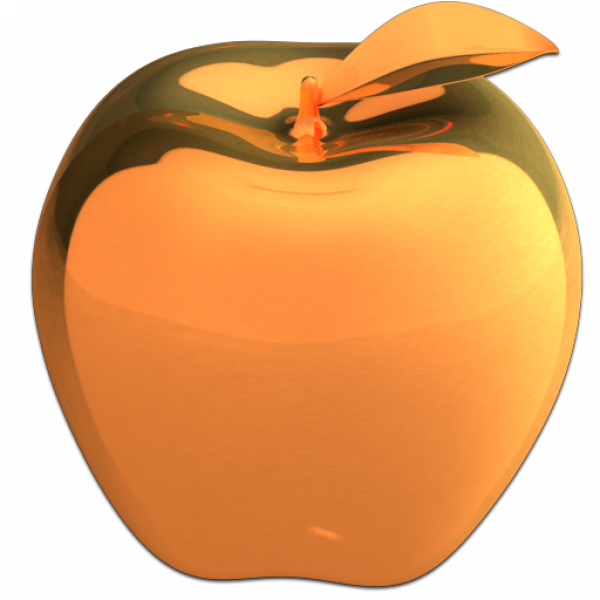 Golden Vector Apple PNG Image High Quality PNG Image