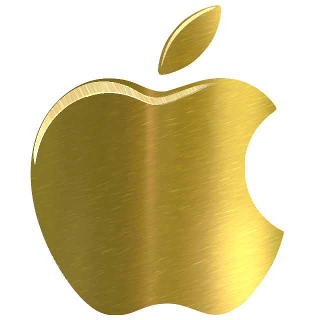 Golden Vector Apple Free HQ Image PNG Image