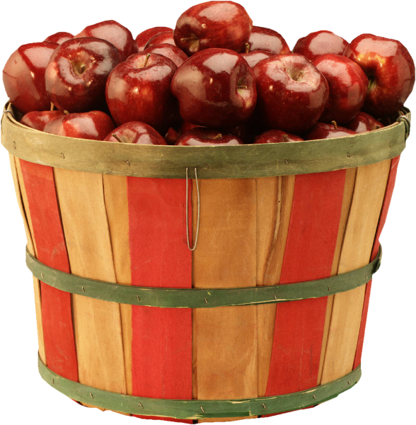 Apple Of Cider Pie Caramel Apples Basket PNG Image