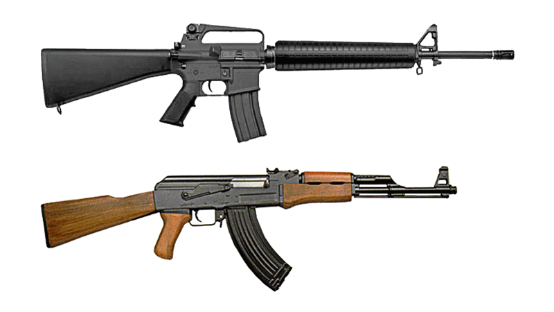 M16 Akm Kalash Russian Assault Rifle Png PNG Image