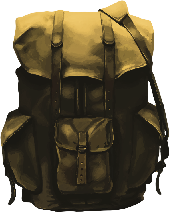 Backpack Painting PNG Image