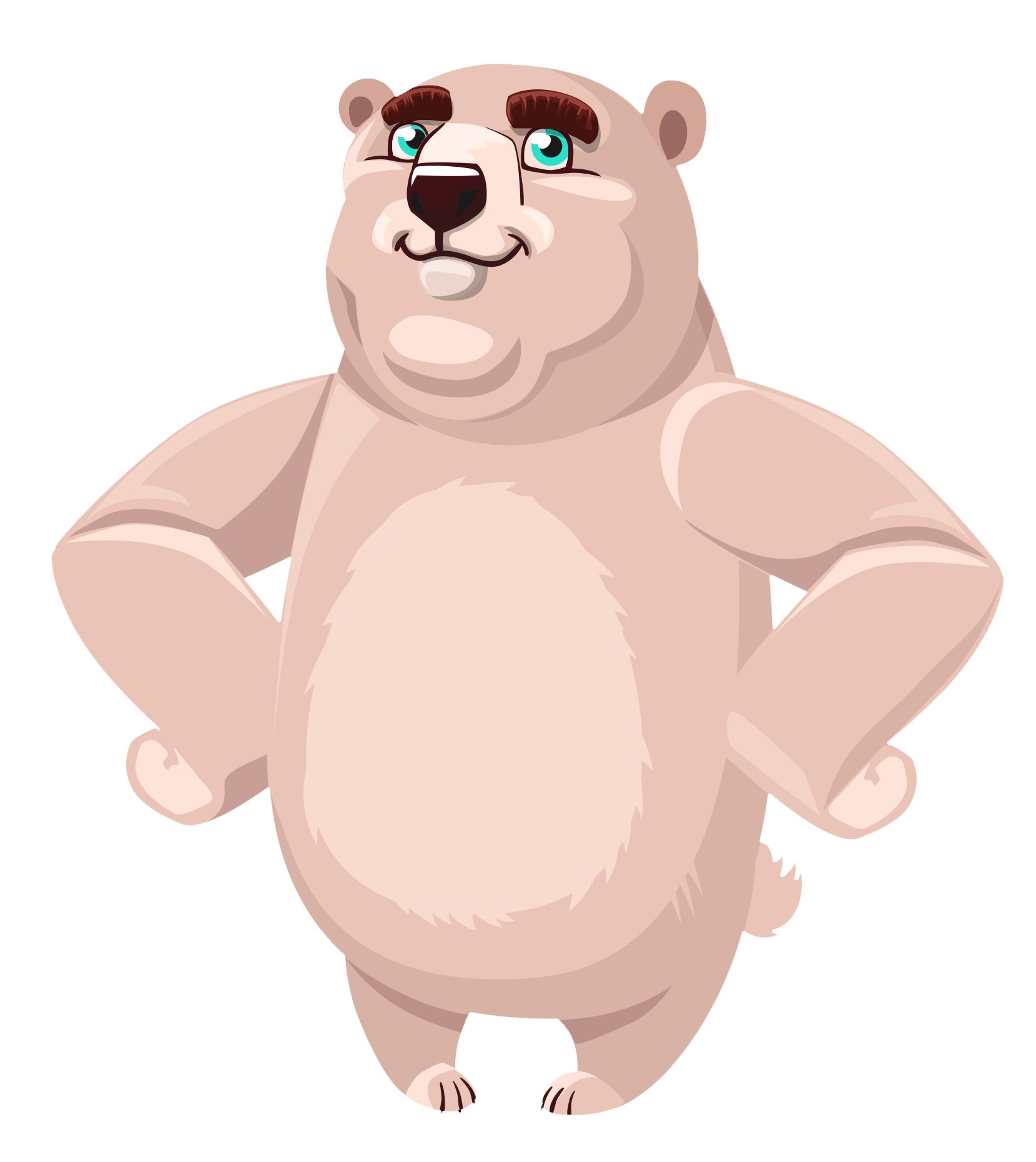 White Vector Bear PNG File HD PNG Image