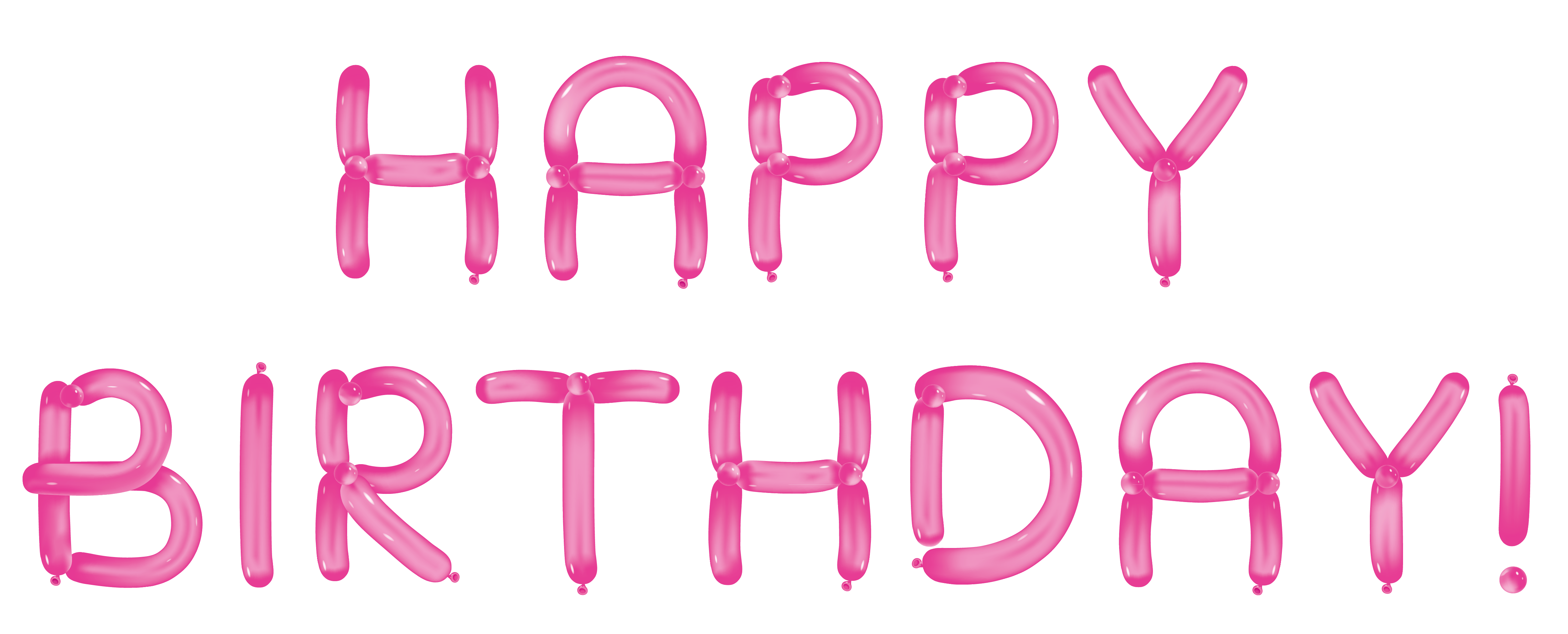 Pink Text Birthday Happy Free Clipart HD PNG Image