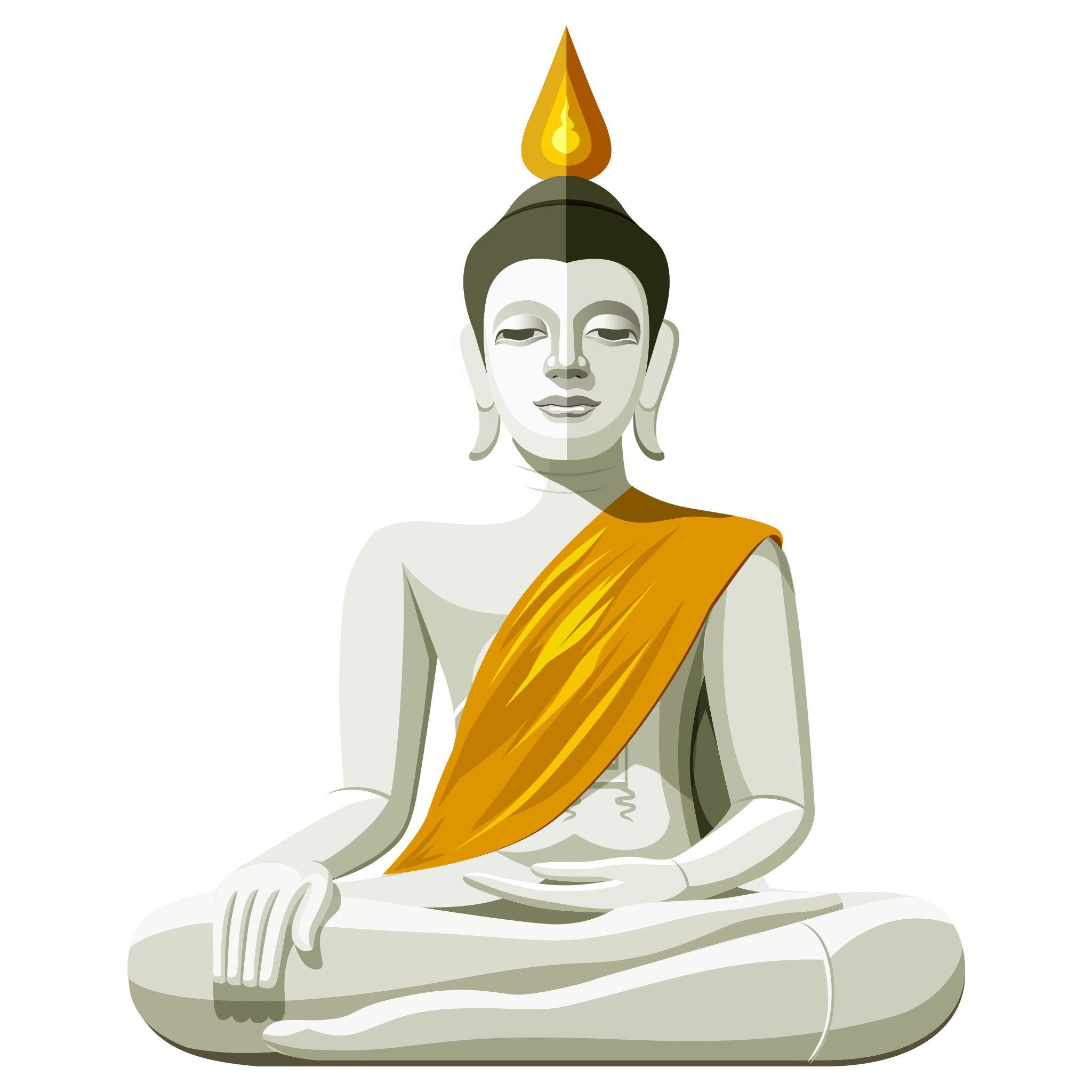 Vector Buddha Statue Free PNG HQ PNG Image