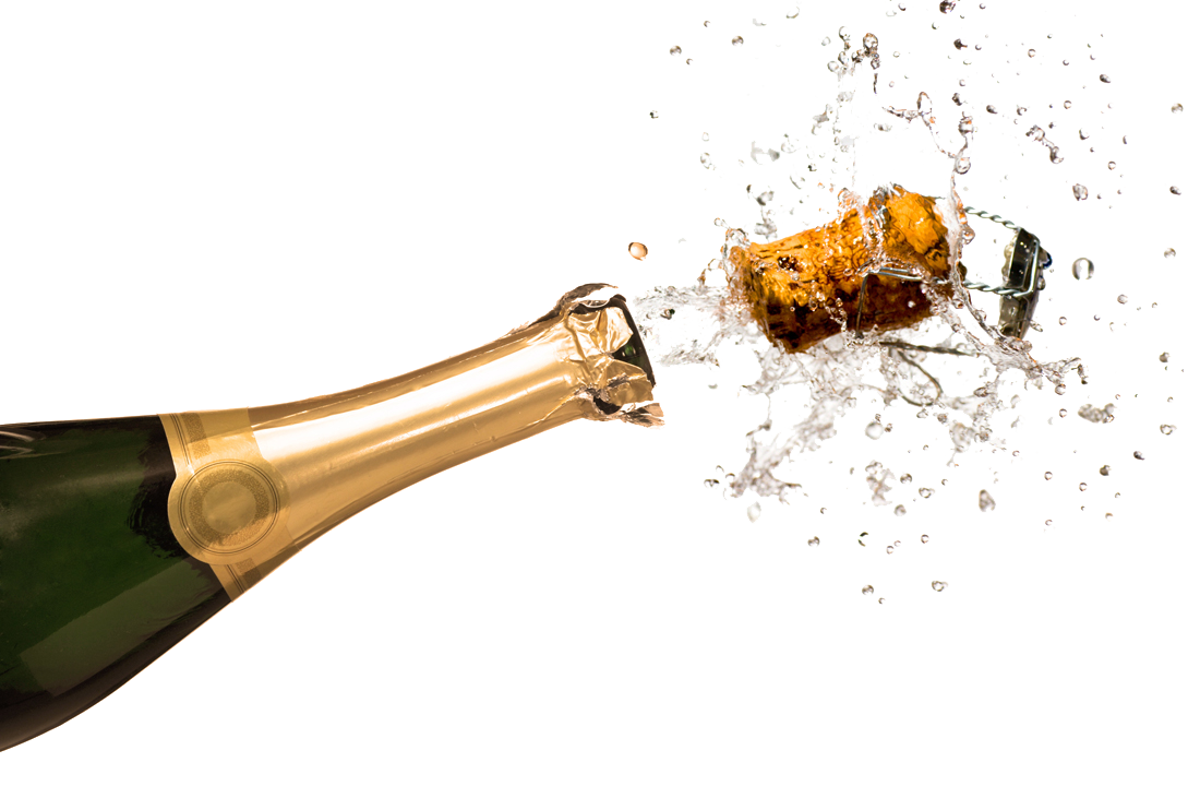Champagne Popping Clipart PNG Image