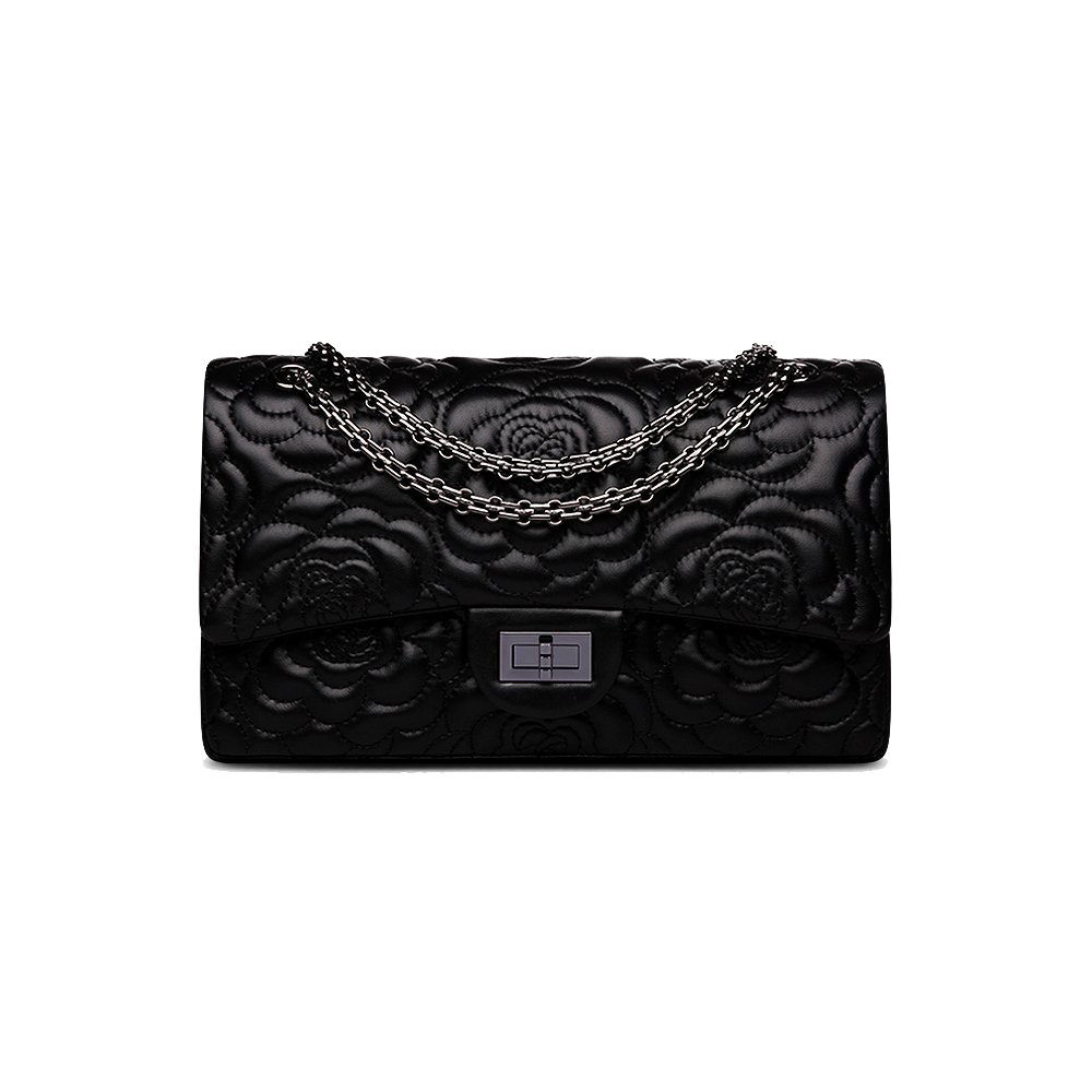 Shoulder Leather Bag Messenger Handbag Black Chanel PNG Image