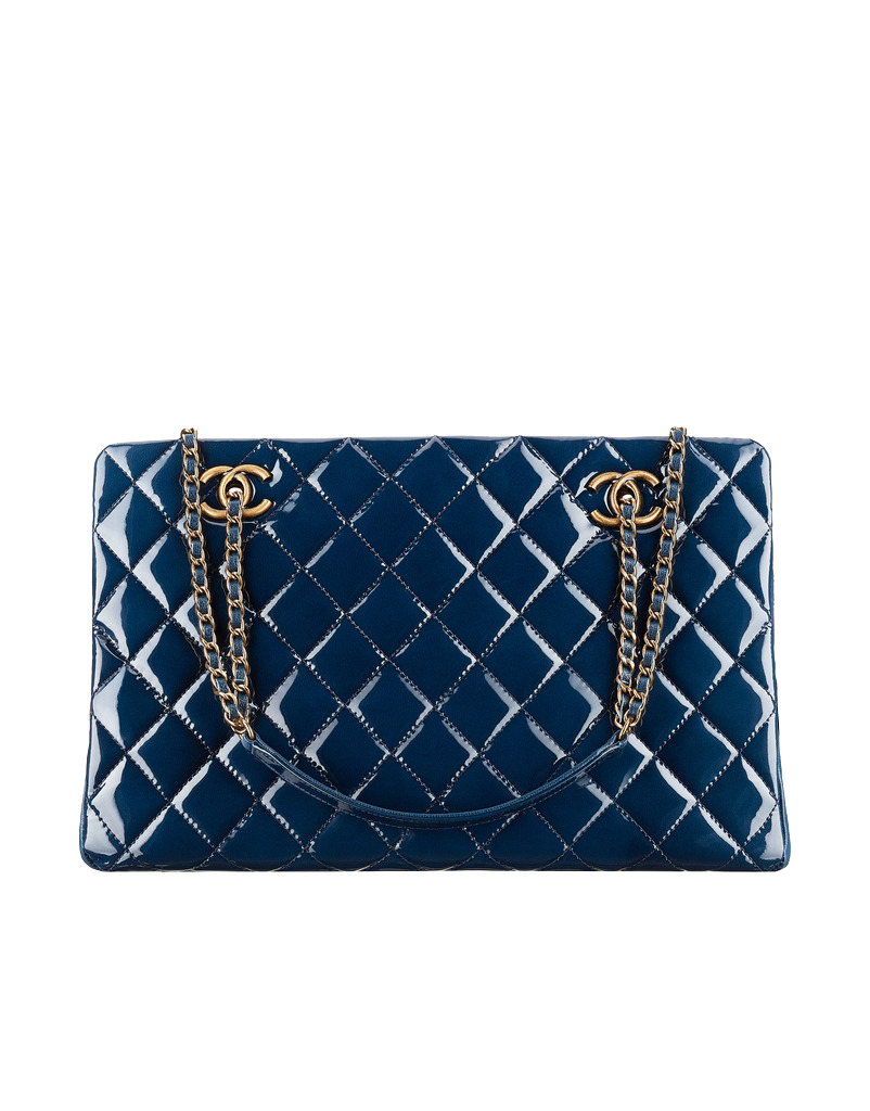 Blue No. Fashion 22 Quilted Dark Bag PNG Image