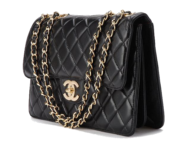 Fashion Leather Bag Black Handbag Chanel PNG Image