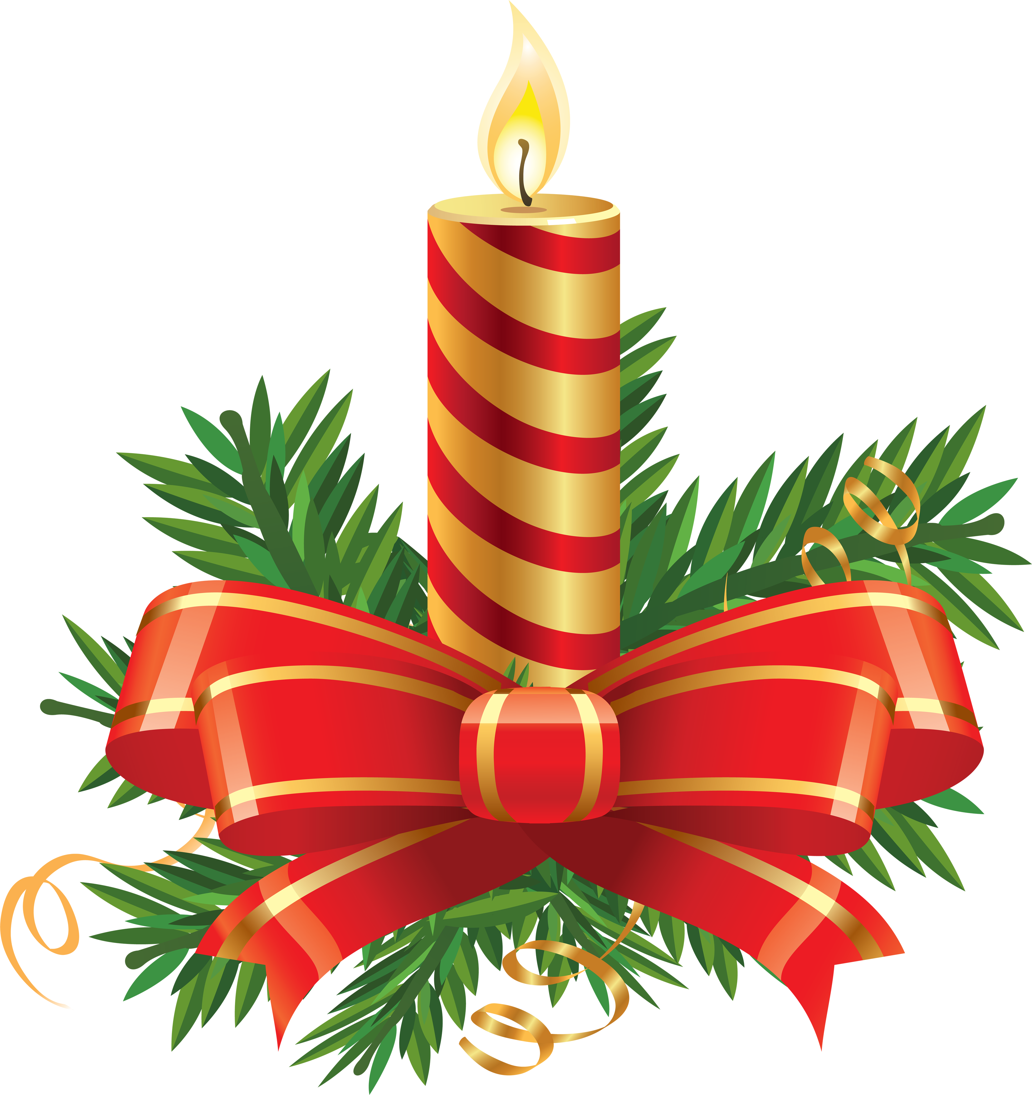 Candle Christmas Gold PNG Image High Quality PNG Image
