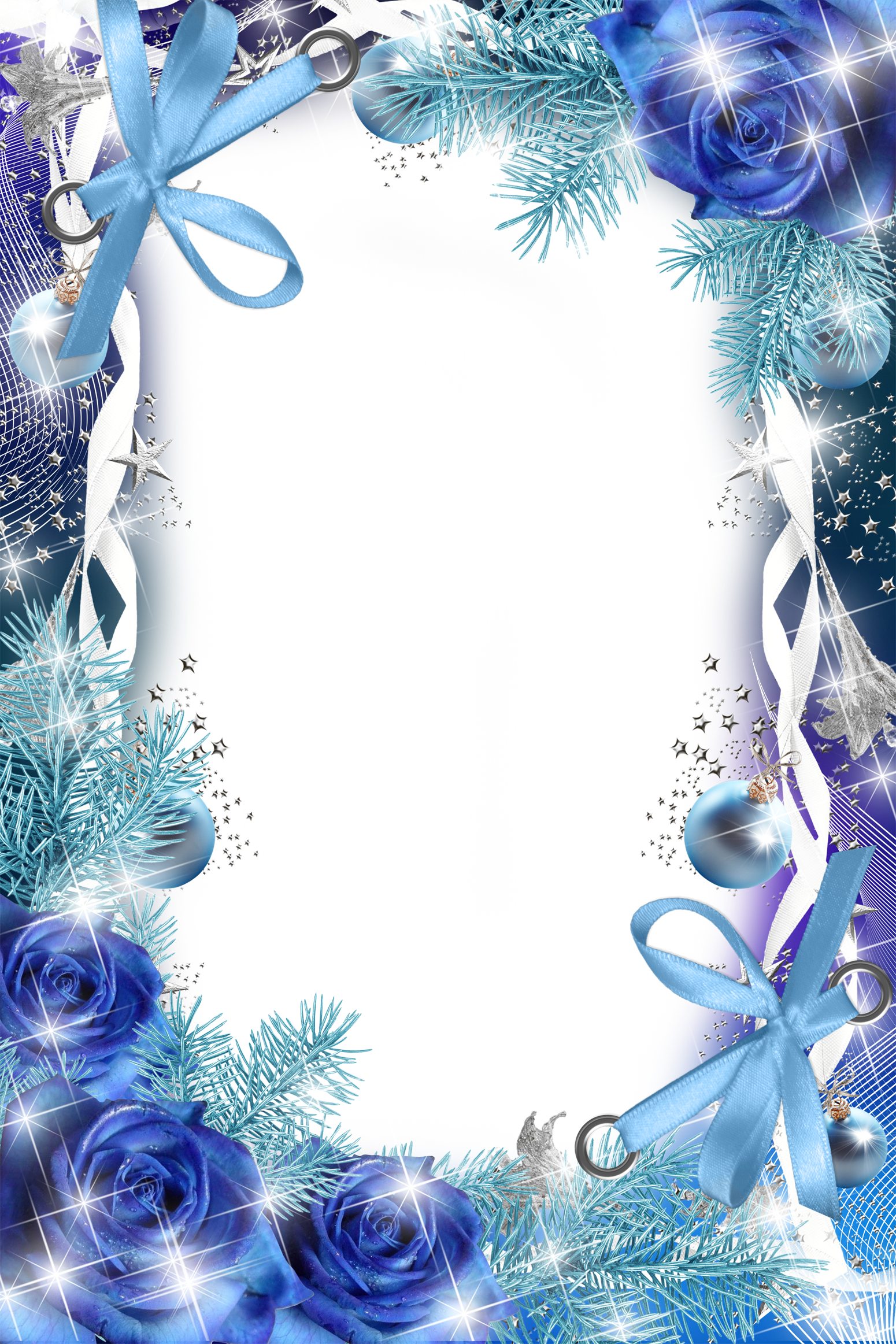 Blue Frame Christmas PNG Download Free PNG Image