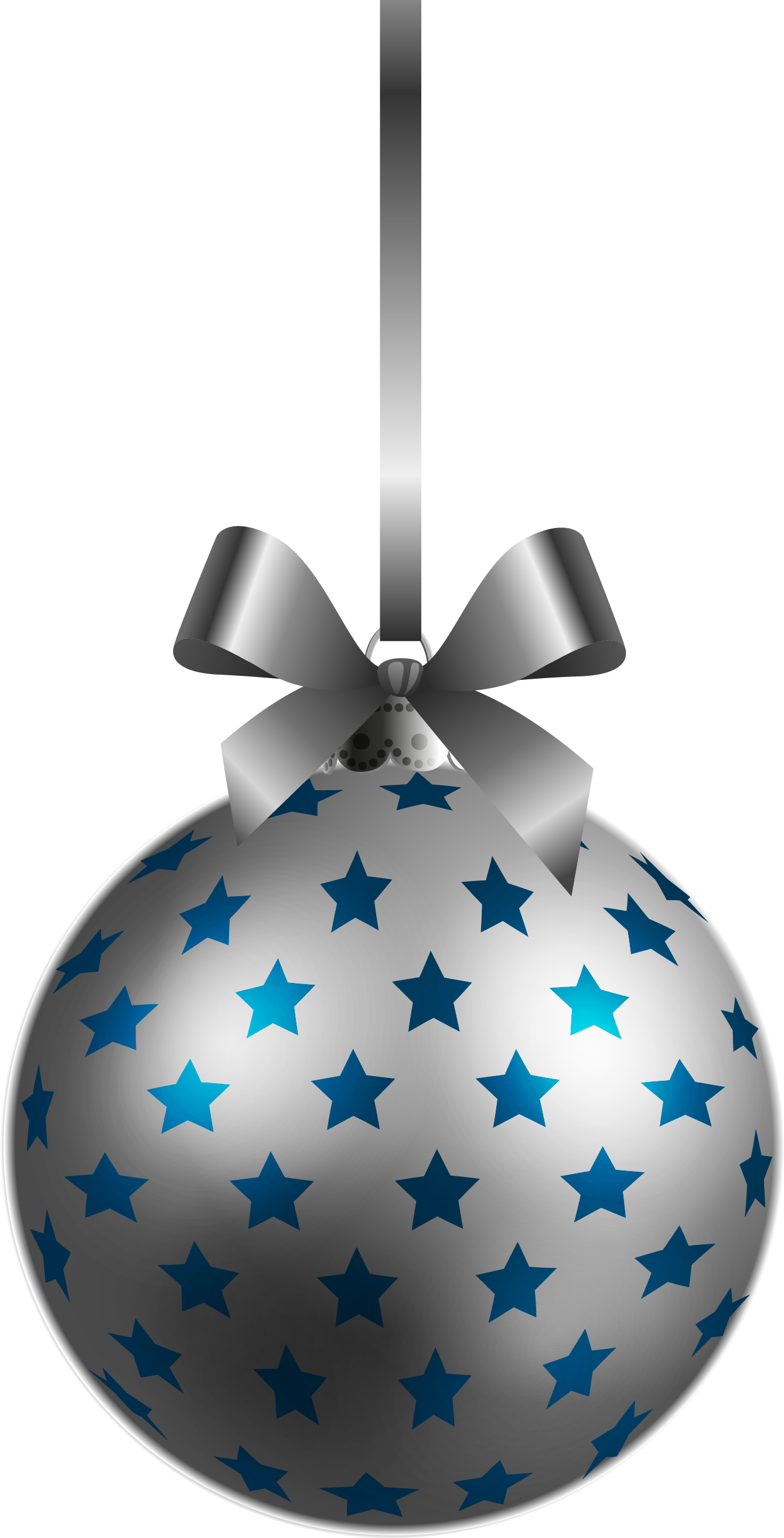 Silver Ornaments Christmas PNG Free Photo PNG Image