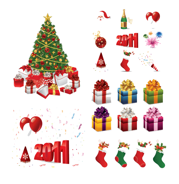 Christmas Elements Hd PNG Image