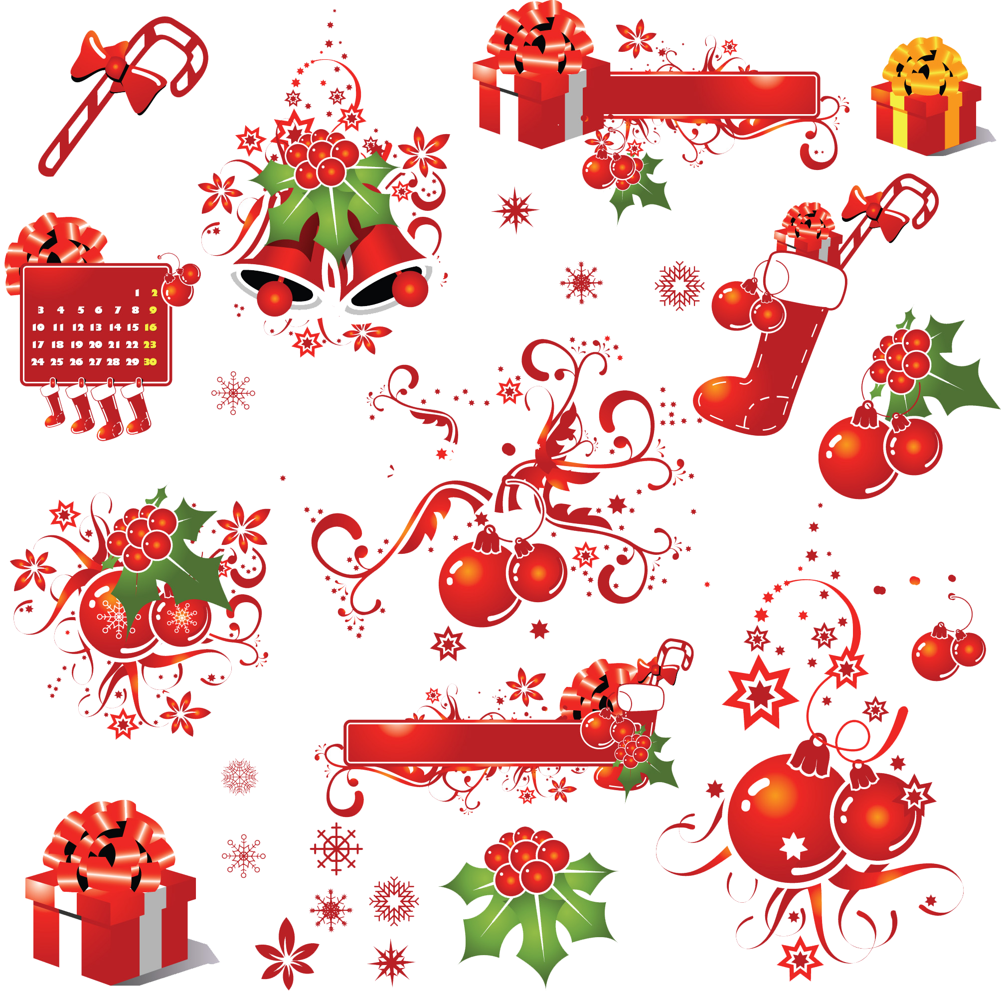 Christmas Elements Picture PNG Image