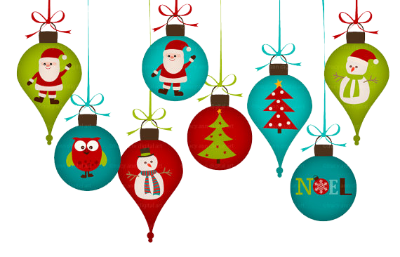 Christmas Ornaments Clipart PNG Image