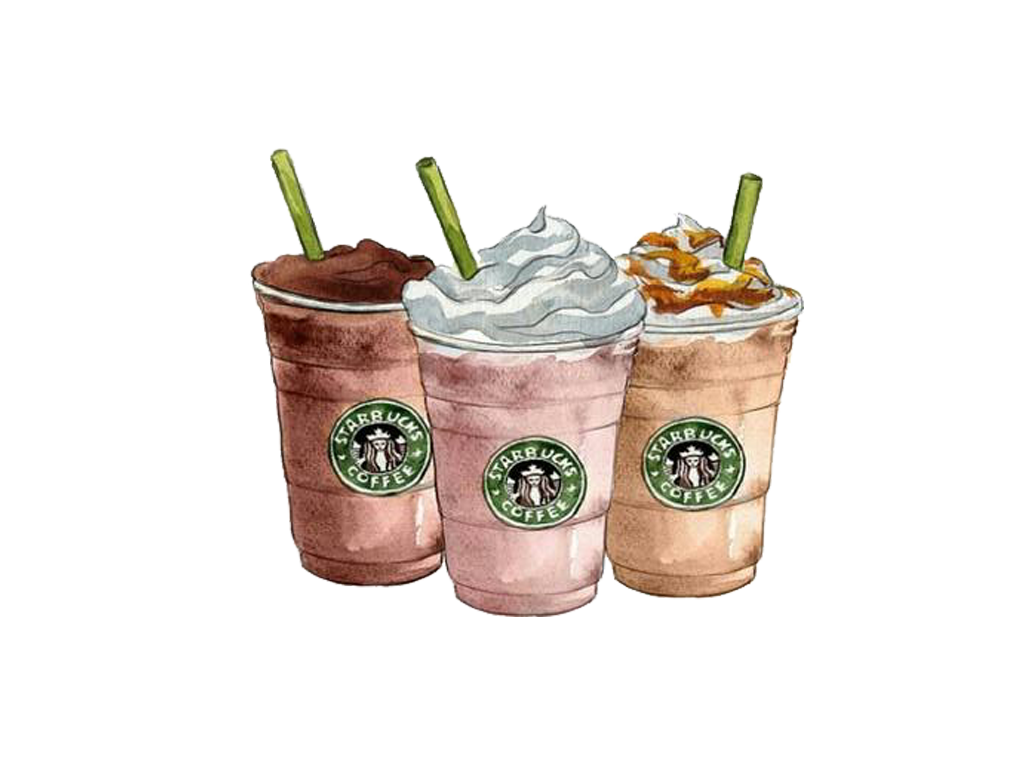 Coffee Frappuccino Ice Starbucks Drawing Cream PNG Image