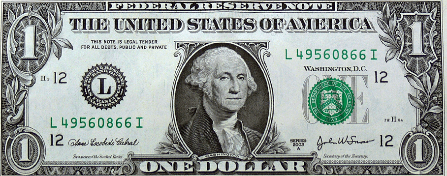Five-Dollar United Banknote Bill Dollar One-Dollar One PNG Image