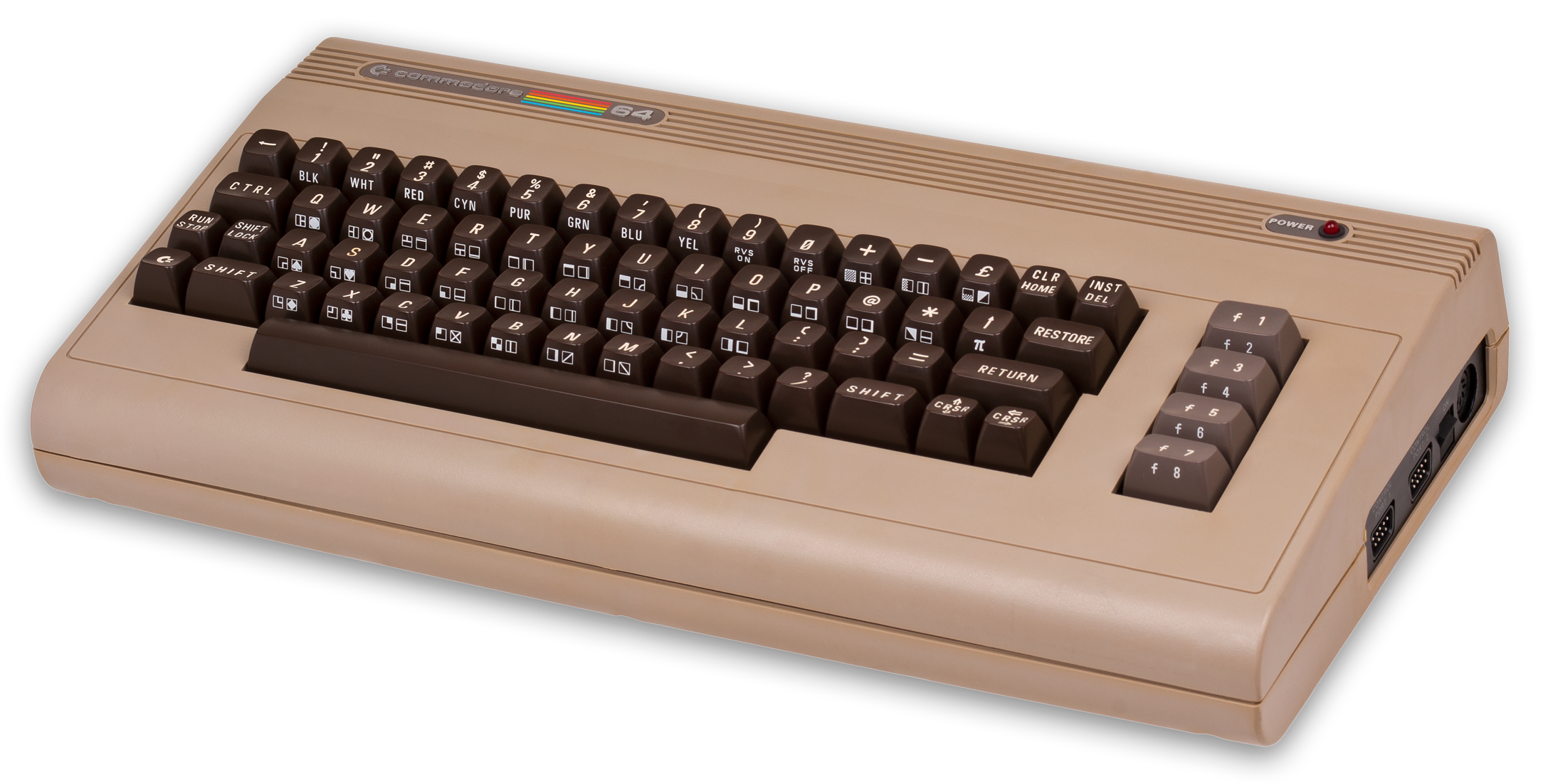 Personal Vintage Computer 64 Emulator Commodore Keyboard PNG Image