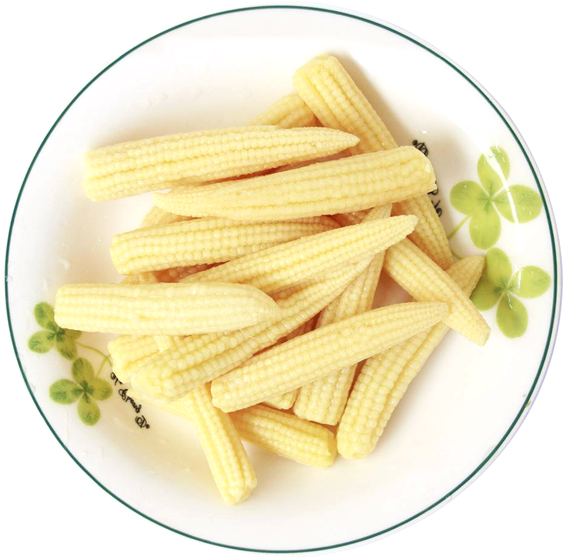 Baby Fresh Corn Plate Cobs PNG Image