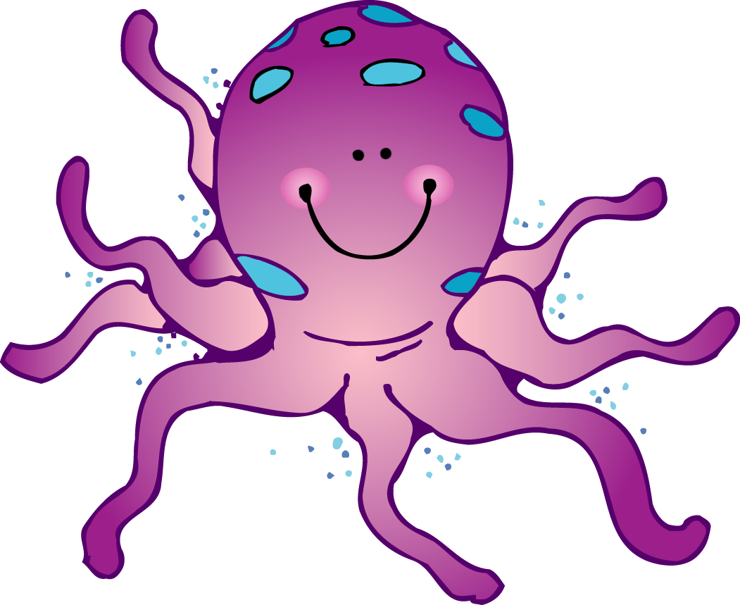Cute Octopus Clipart PNG Image