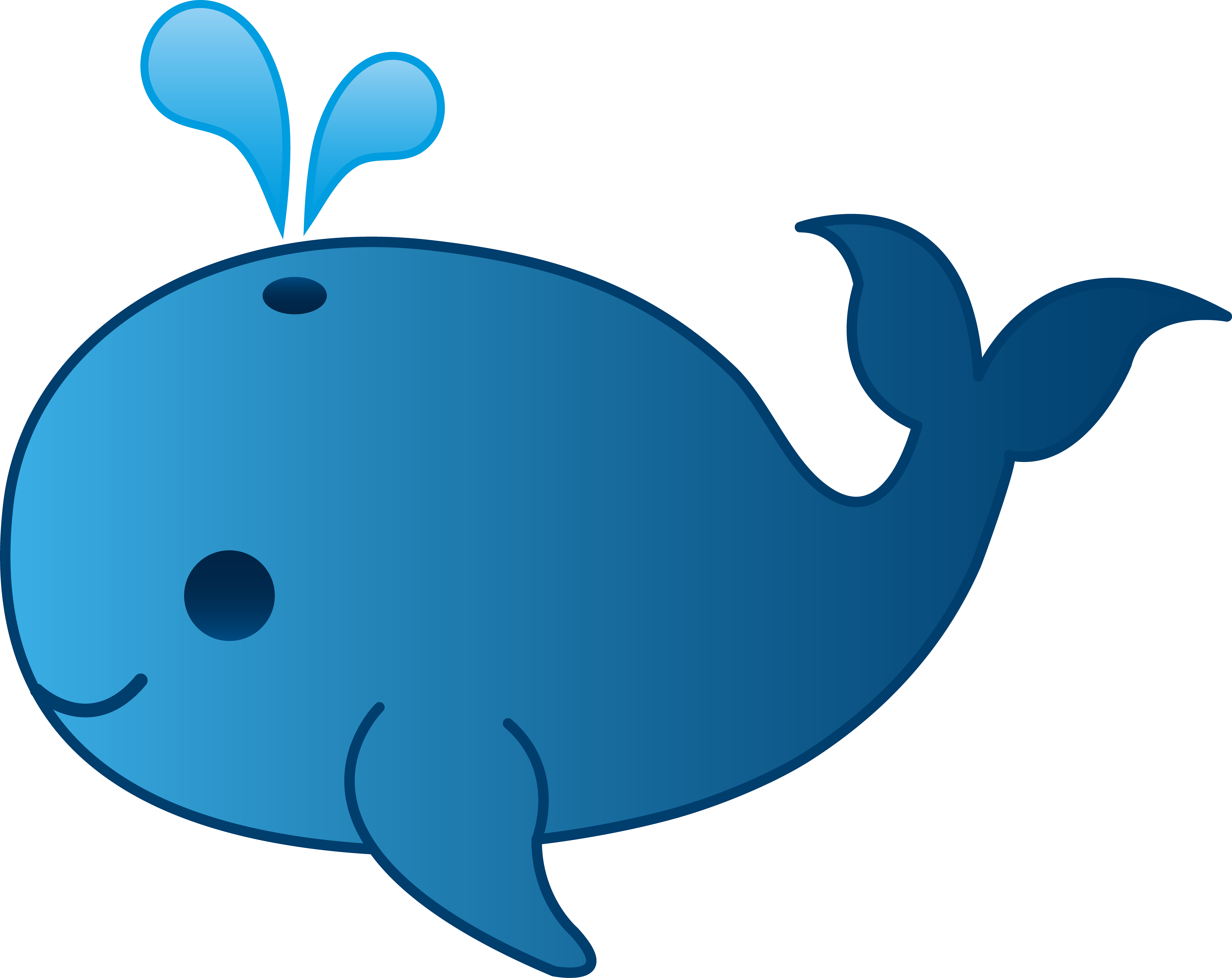 Cute Whale Clipart PNG Image
