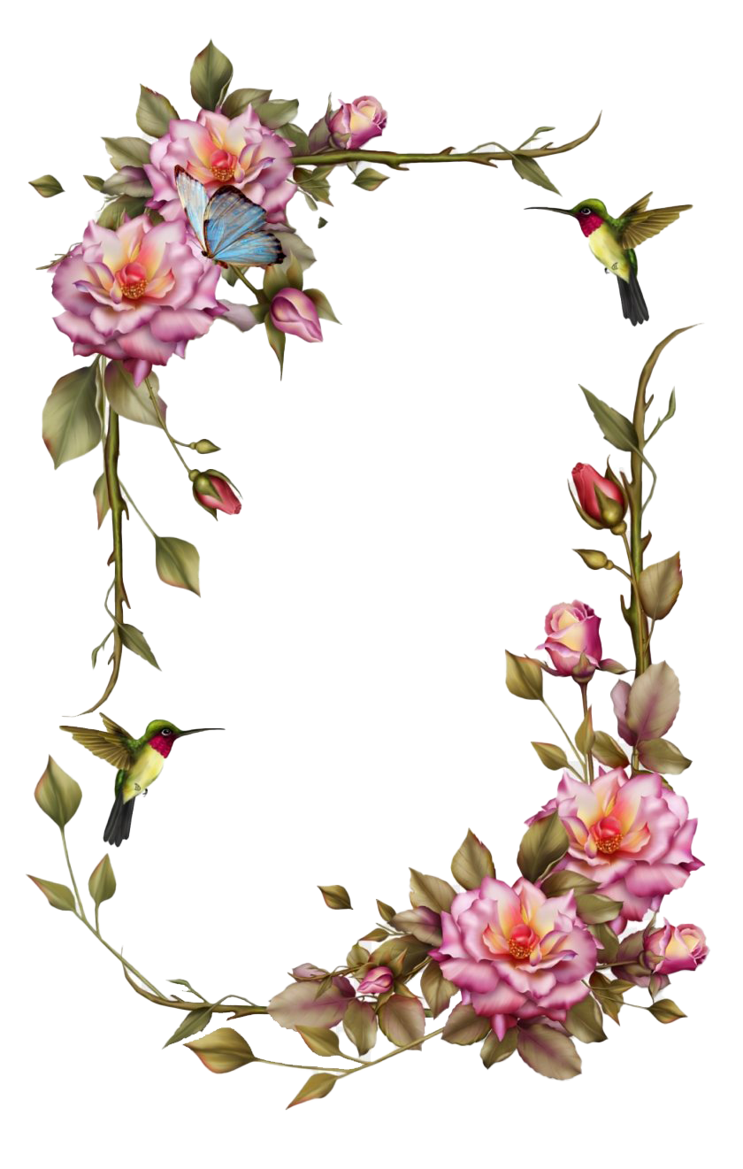 Floral Vintage Frame Free PNG HQ PNG Image