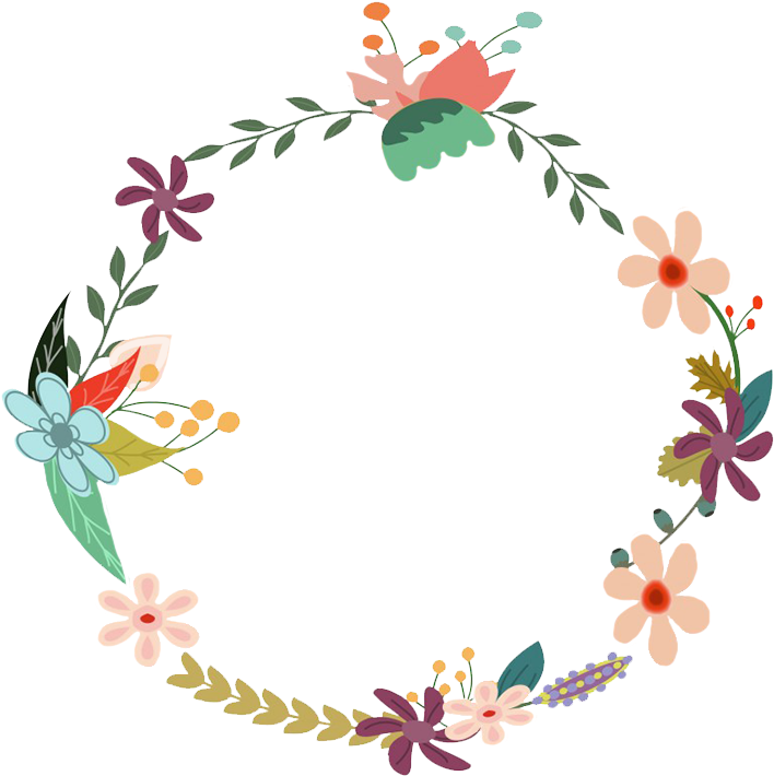 Flowers Border Round Free Download PNG HD PNG Image