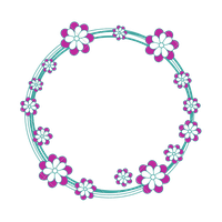 Floral Round Frame Free Download PNG Image
