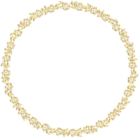 Golden Round Frame Image PNG Image