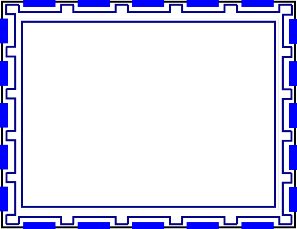 Blue Border Frame Image PNG Image