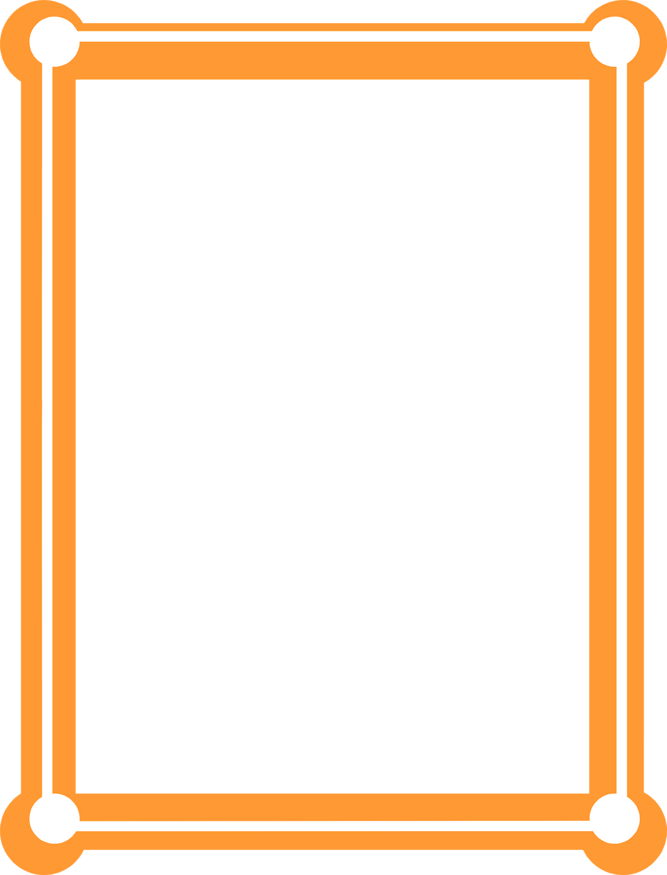 Orange Border Frame Picture PNG Image