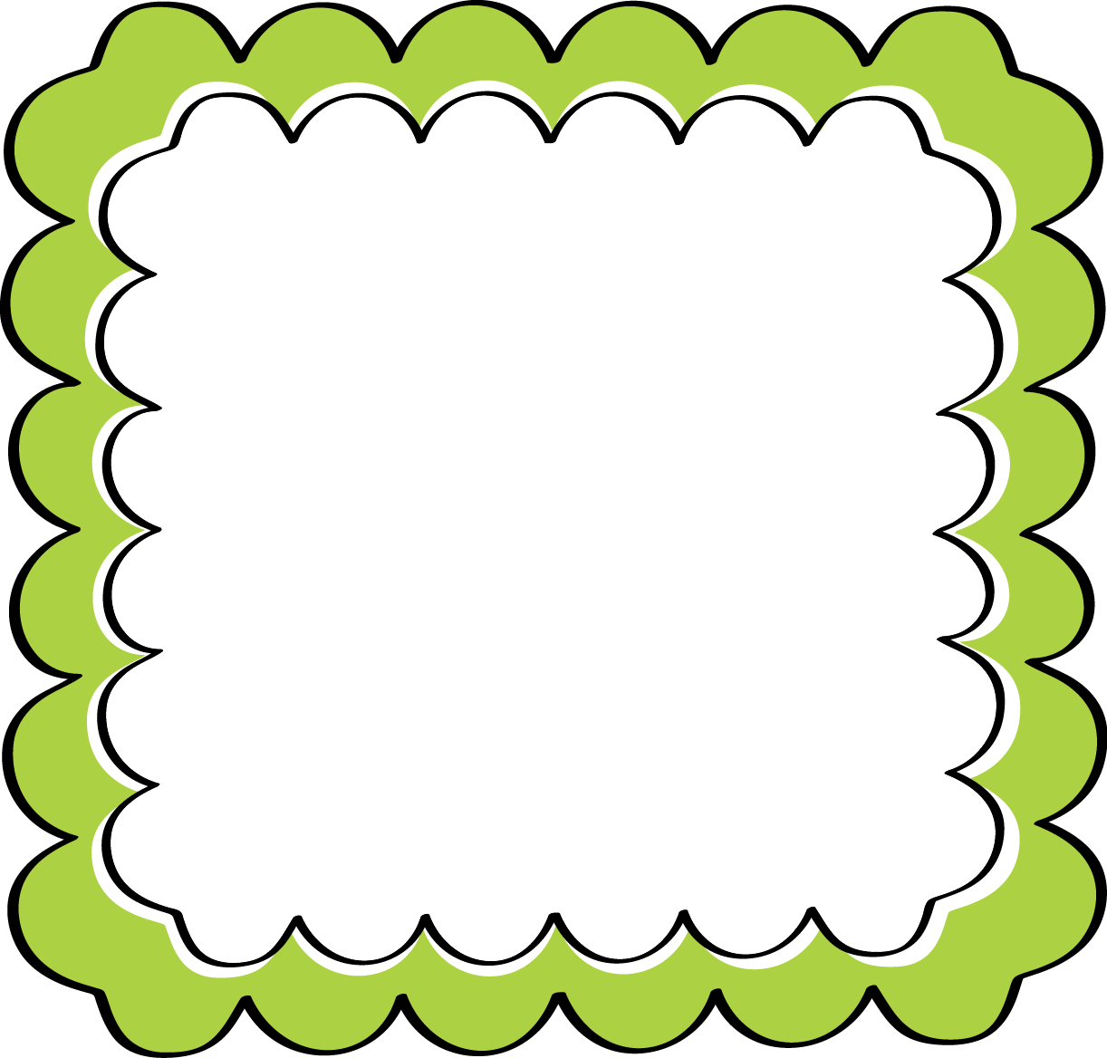 Green Border Frame File PNG Image