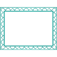 Aqua Border Frame Transparent Background PNG Image
