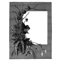 Gray Flower Frame File PNG Image