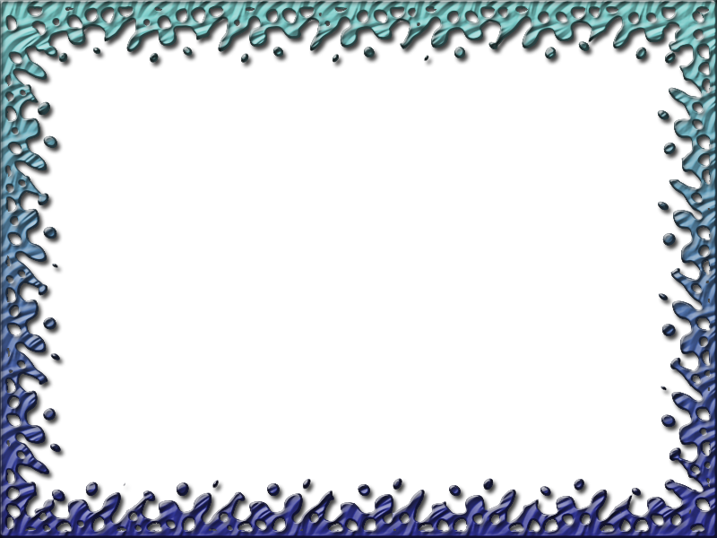 Teal Border Frame Image PNG Image