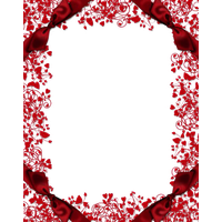 Red Flower Frame Clipart PNG Image