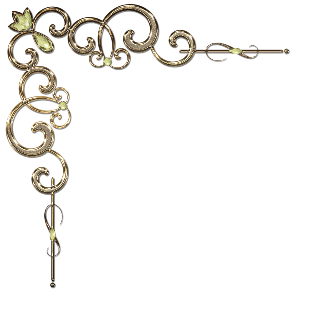 Decorative Line Gold Picture PNG Image