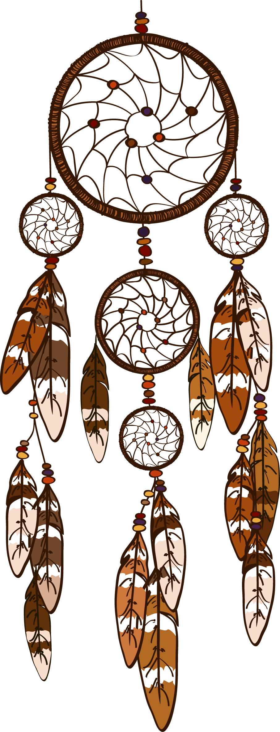 Decorative Feather Illustration Dreamcatcher PNG Image High Quality PNG Image