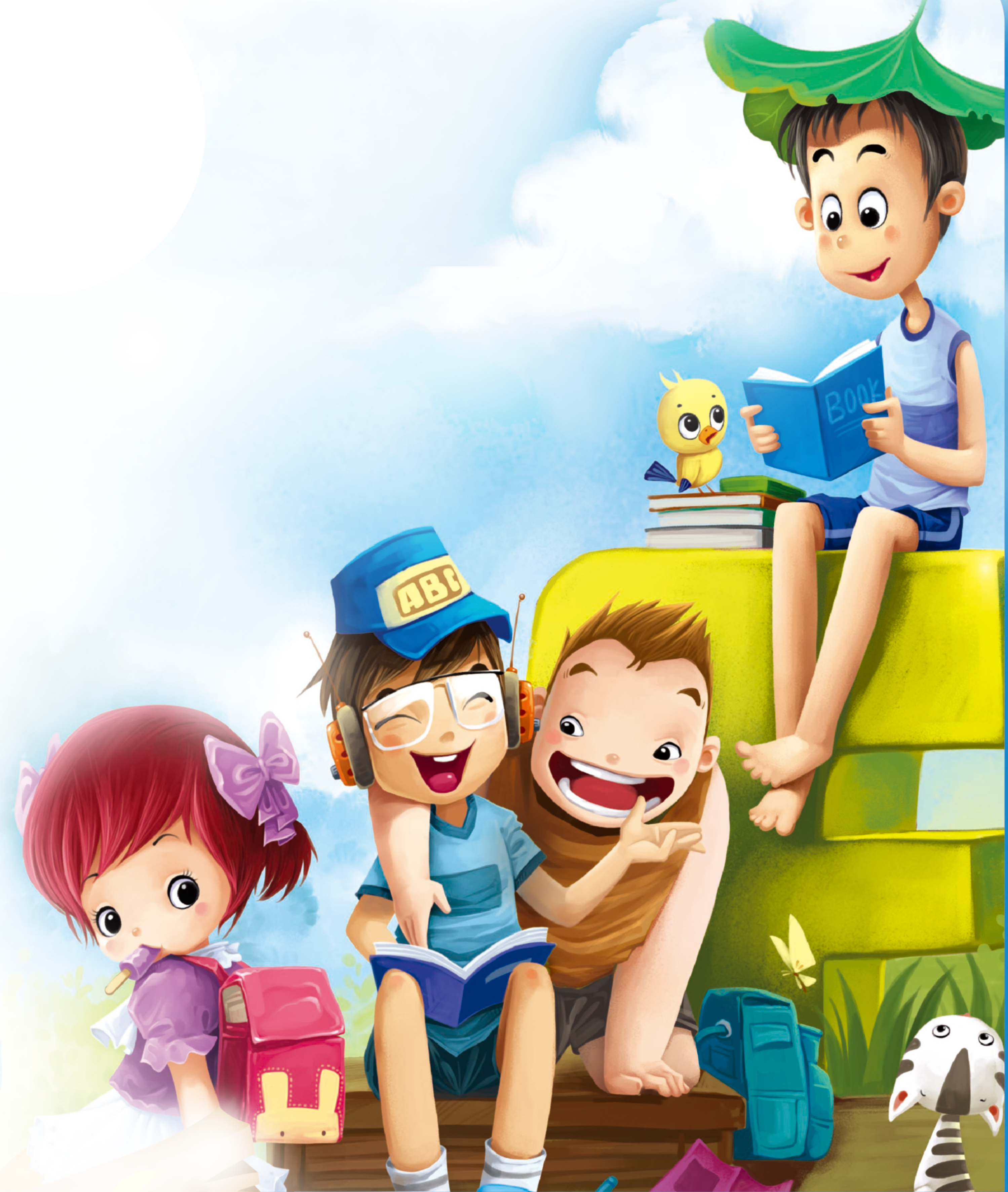 Poster Reading Cartoon Children PNG Image High Quality PNG Image