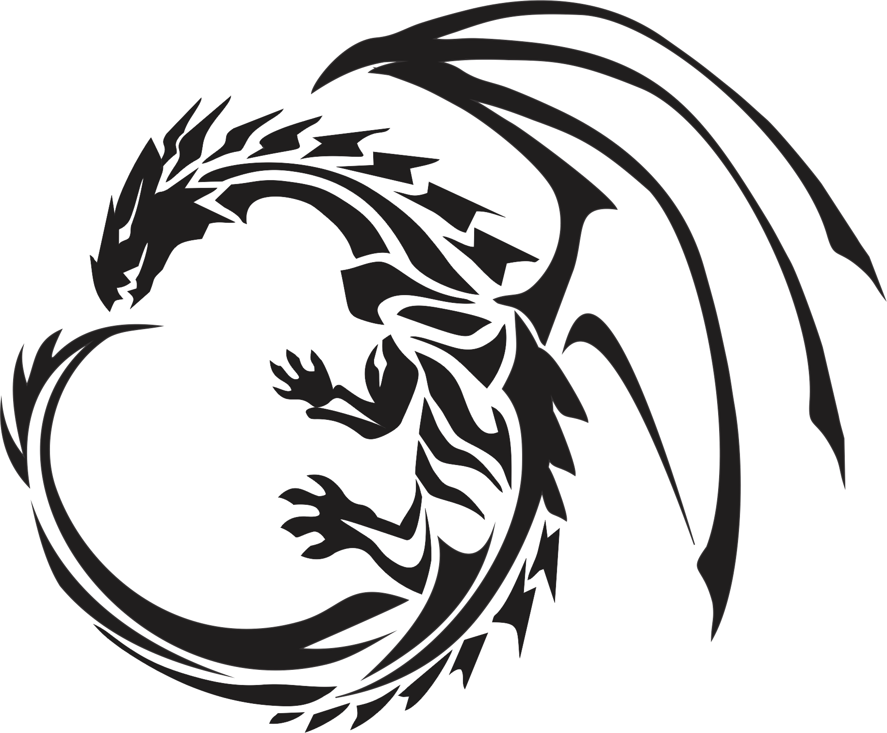 Black Tattoo Dragon Png Images PNG Image