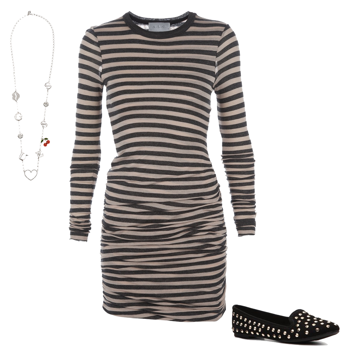 Striped Dress Image PNG Image