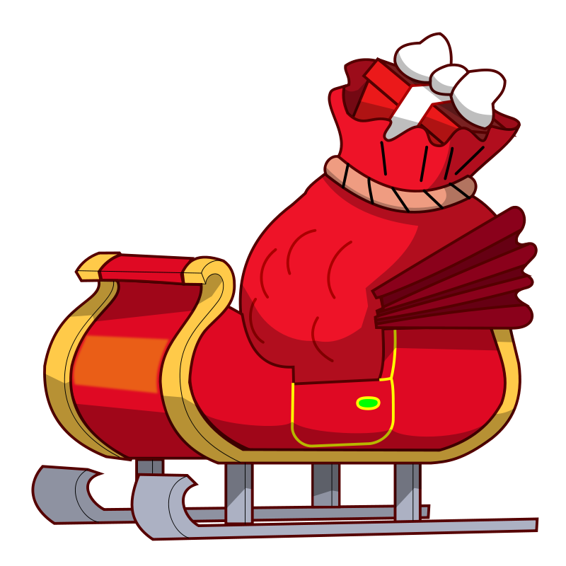 Santa Sleigh Image HD Image Free PNG PNG Image